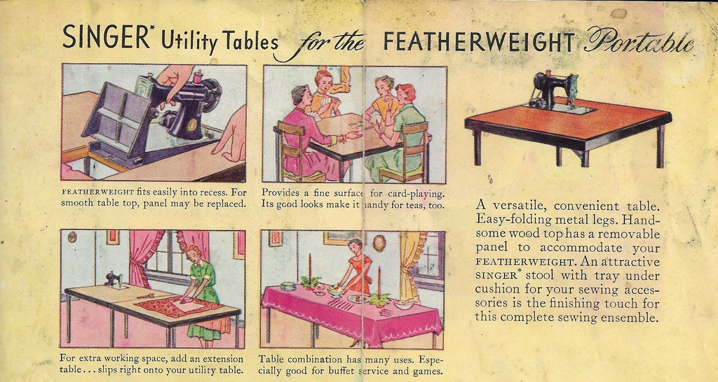 Original Featherweight Tables And Cabinets The Singer