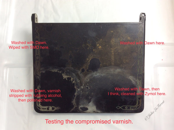 Julia testing various varnish removers