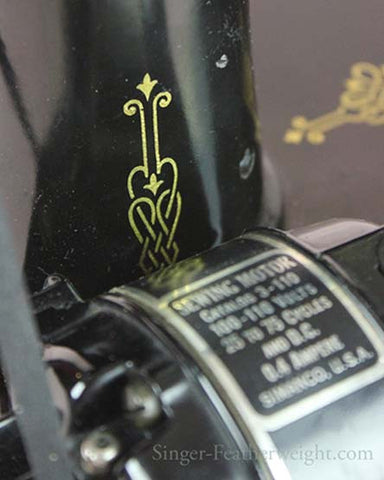 Singer Featherweight 221 Back Arm Decal