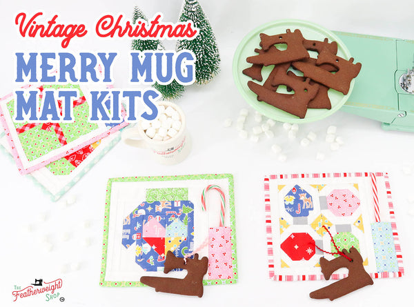 Vintage Christmas Merry Mug Mats