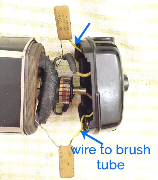 Singer Featherweight Capacitors Inside the Motor 5