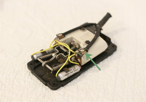 Singer Featherweight 220V Capacitors Inside the Foot Controller