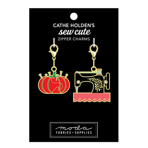 Enamel Charm Zipper Pull by Cathe Holden - FLOWER & BUS – The Singer  Featherweight Shop