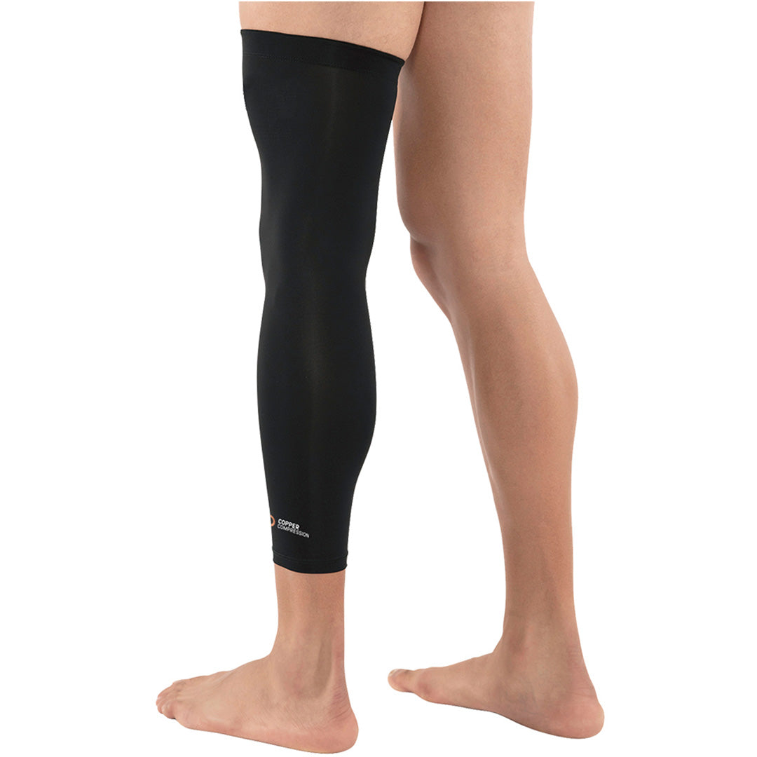 Copper-Infused Full Leg Sleeve - Left or Right Leg w/ Unisex Fit ...
