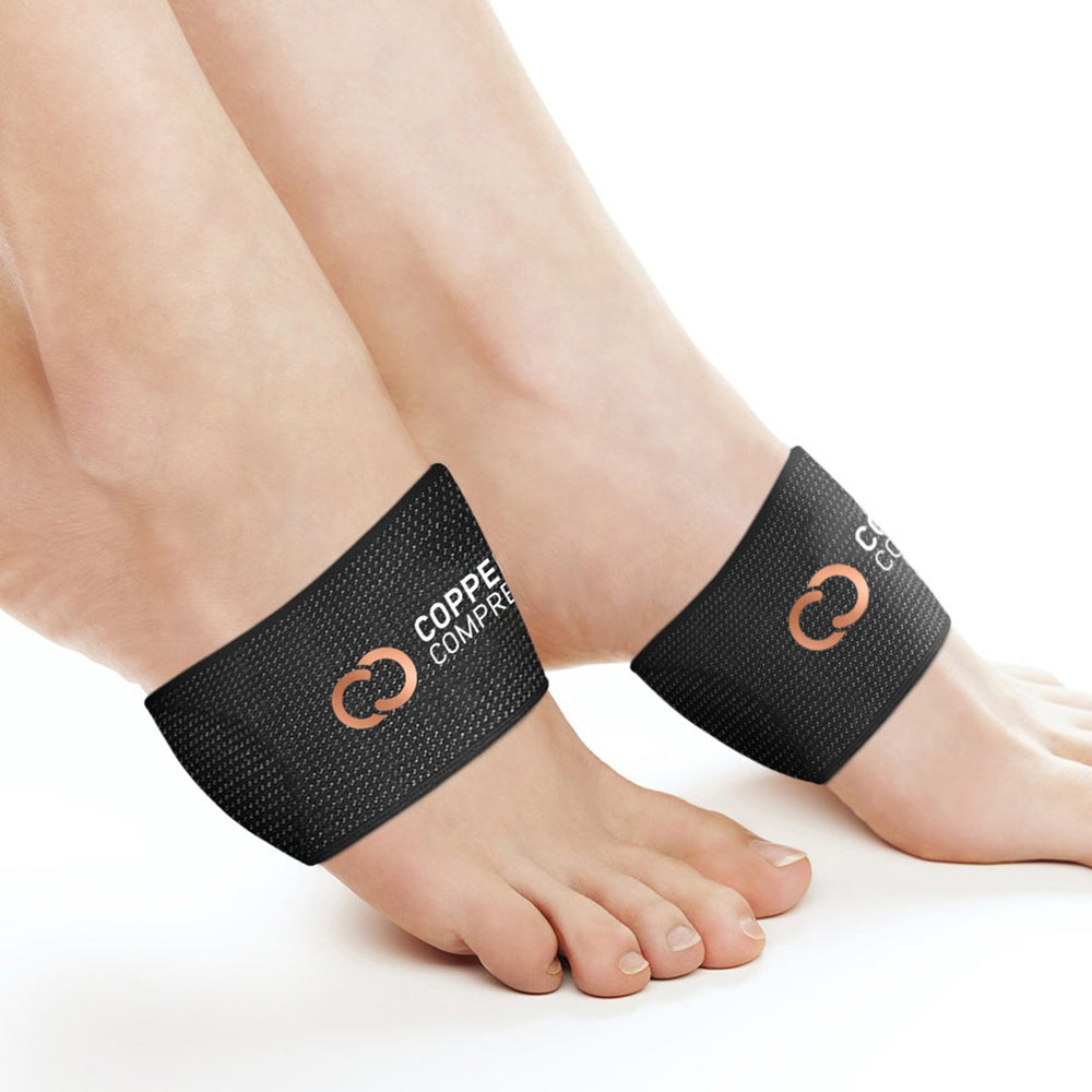 Padded Arch Support - Copper-Infused w/ Adjustable Fit Strap