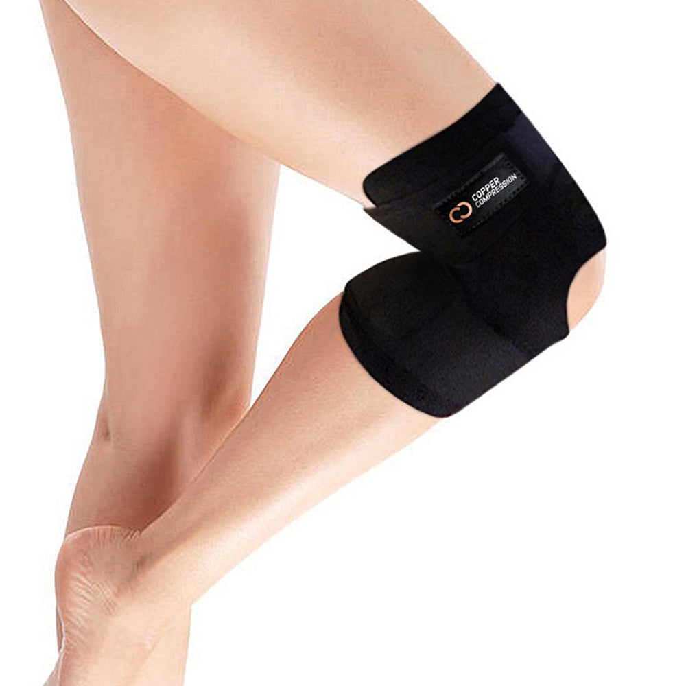 Copper Compression PRO+ Performance Leg Sleeve L-XL: Compression for Pain  Relief from Shin Splints and Sore Muscles (Unisex, Black, 1 Pair)