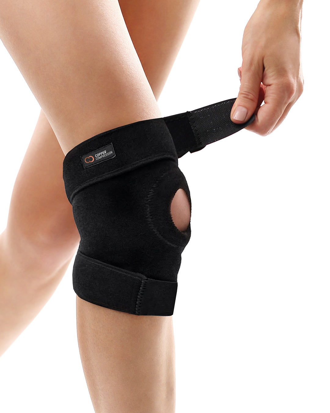  Copper Compression PowerKnit Knee Support Orthopedic Brace.  Lab-tested 15-20mmHg. Sleeve for Pain, ACL, Joint, Meniscus Tear. Running,  Basketball, Workout, Arthritis Fits Men & Women (L/XL) : Health & Household