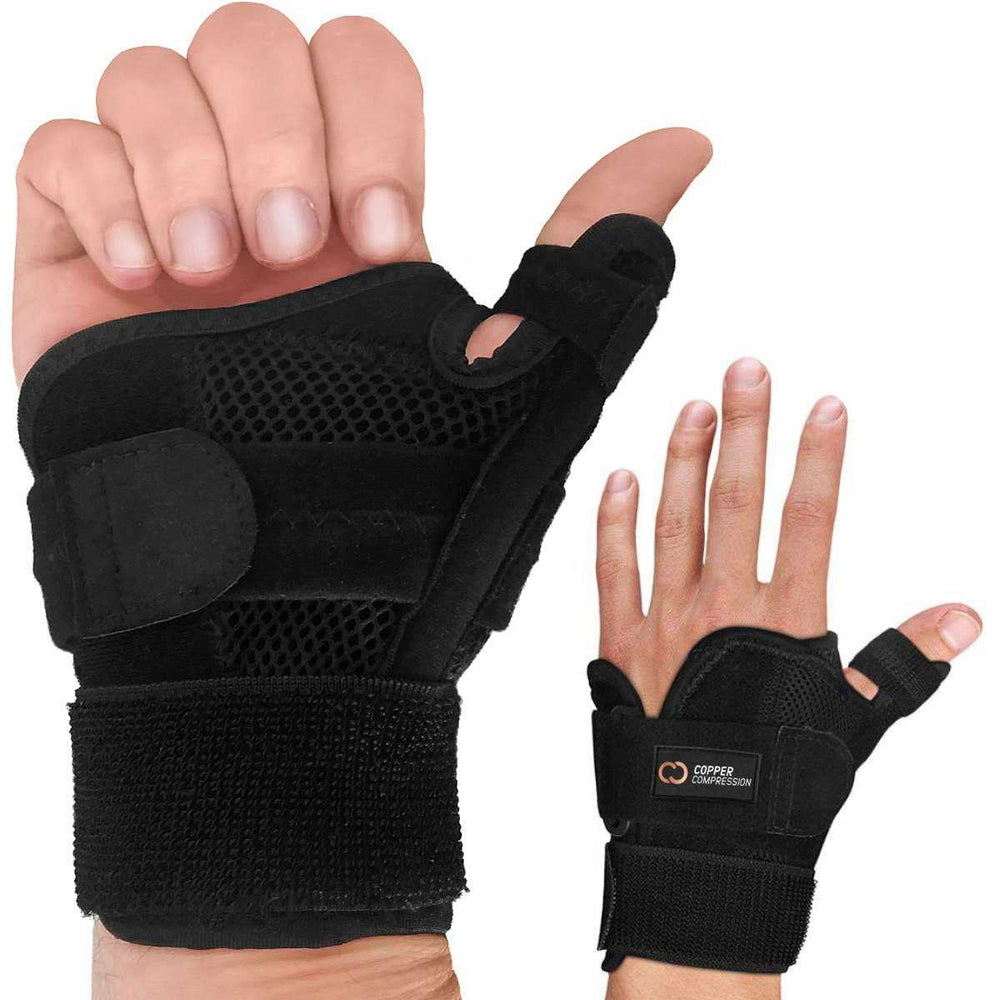 Copper Compression Wrist Brace - Guaranteed Highest Copper Content Support  for Wrists Carpal Tunnel Arthritis Tendonitis. Night and Day Wrist Splint