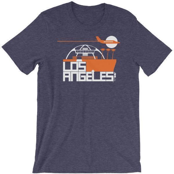Los Angeles Flight Time Short-Sleeve Men's  T-Shirt T-Shirt Heather Midnight Navy / 2XL designed by JOOLcity