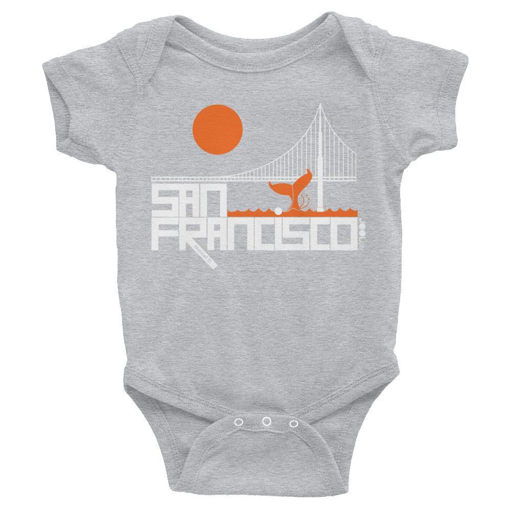 San Francisco Whale Tail Baby Onesie designed by JOOLcity