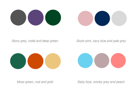 Colour pallets for bedroom design.