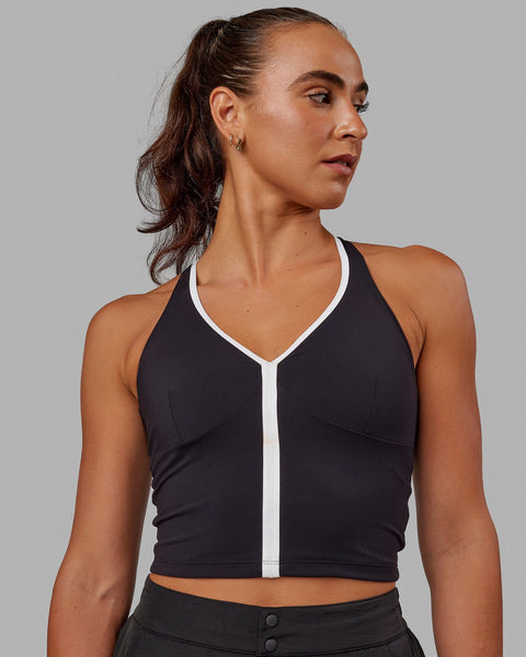 Women's Lilac Grey Crop Top - FlowState Seamless Zip Cropped Top