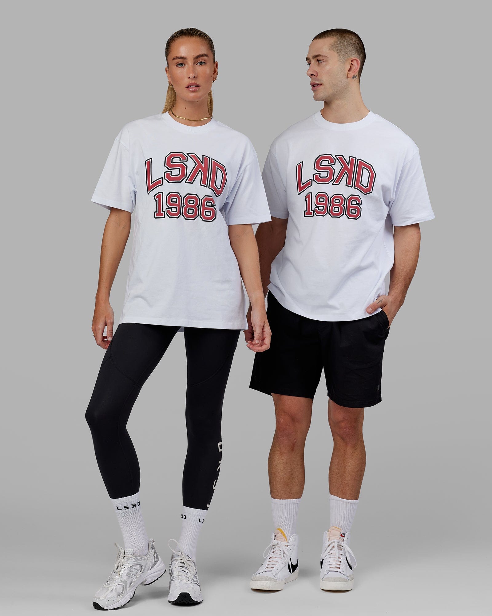 Unisex Standard Heavyweight Tee Oversize - Black-White – LSKD