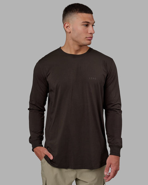 Men's Black Label Edition Double Long Sleeve T-Shirt in Optic