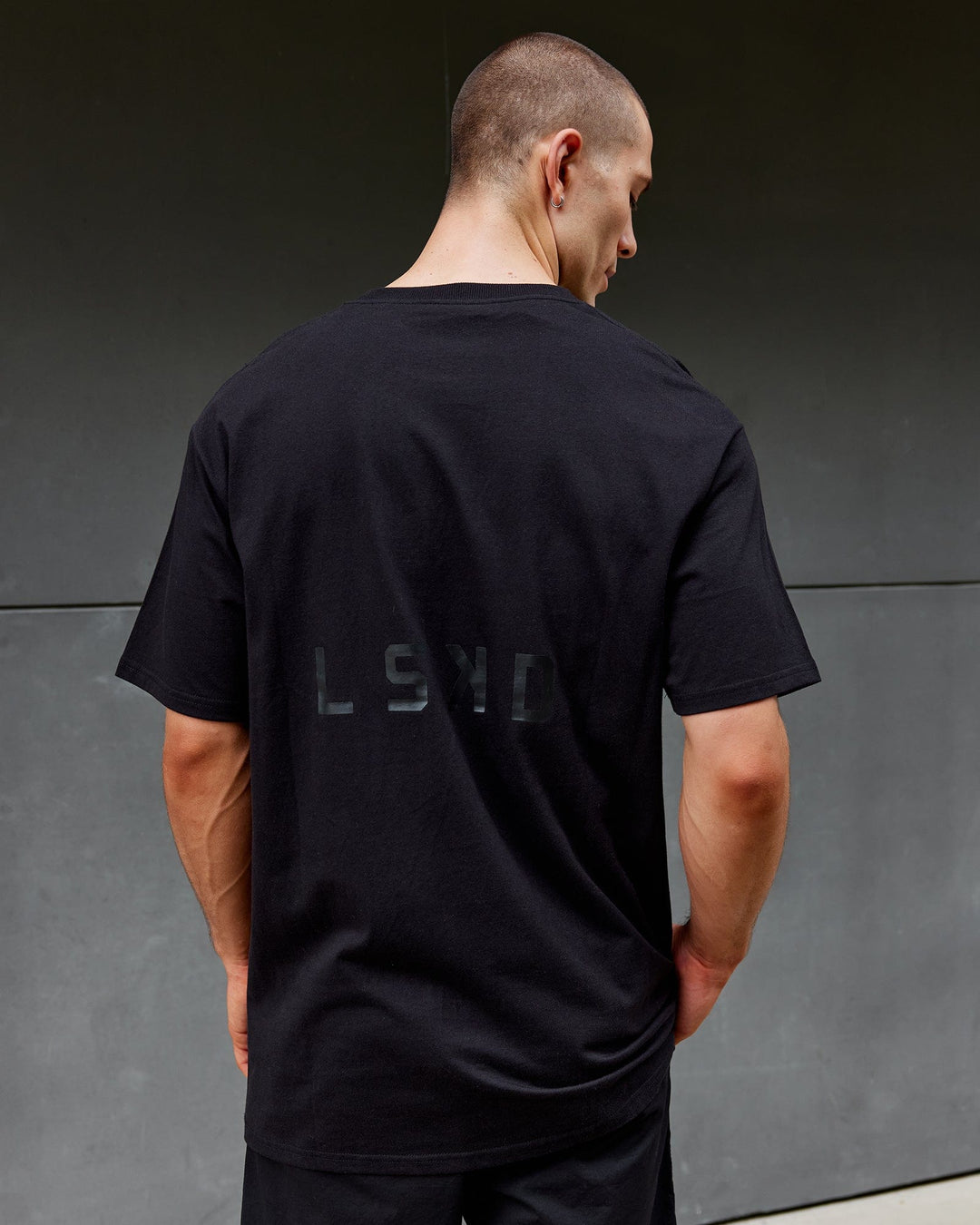 Endeavour Heavyweight Longline Tee Oversize - Black