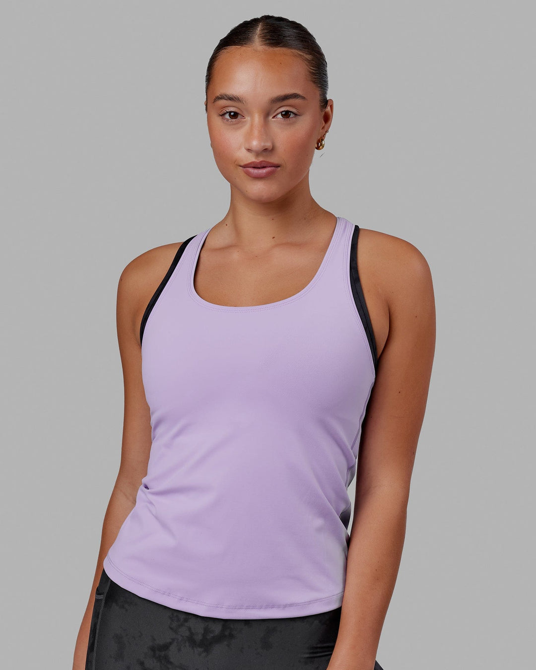 Flow Ribbed Shelf Bra Performance Tank - Power Cobalt