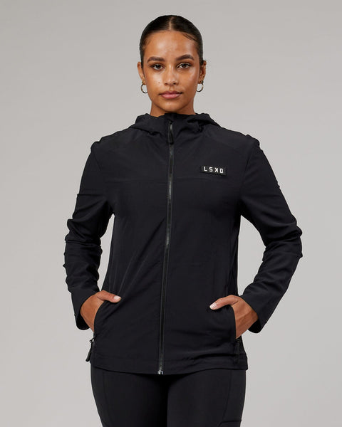 Women Sports Jacket Full Zip - Black