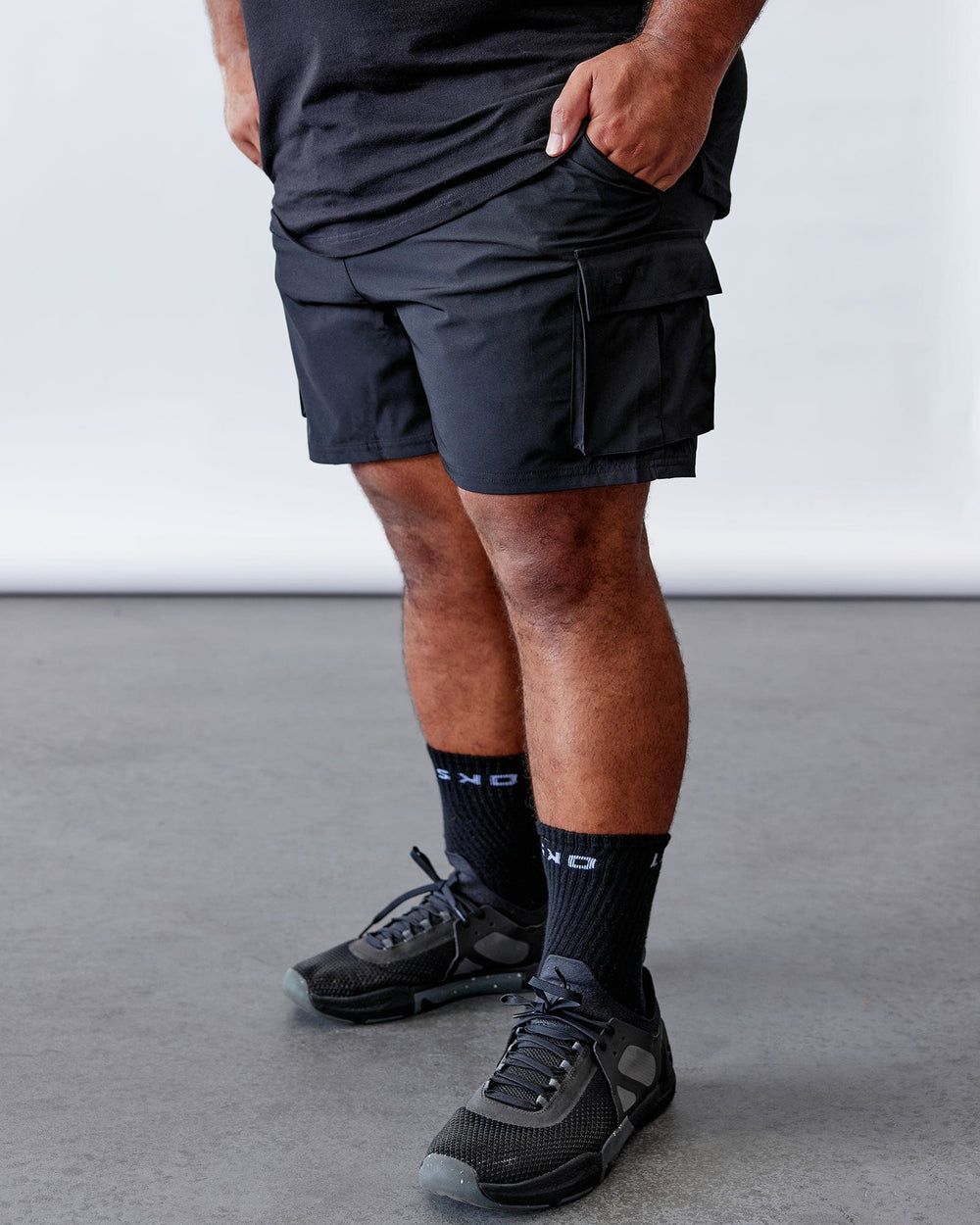 Energy Stretch Performance Cargo Shorts - Black Camo