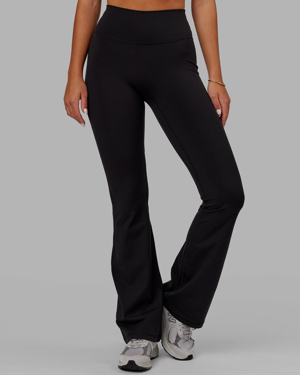 No Nonsense Women's Relaxed Fit Flared Legging, Black, Small at