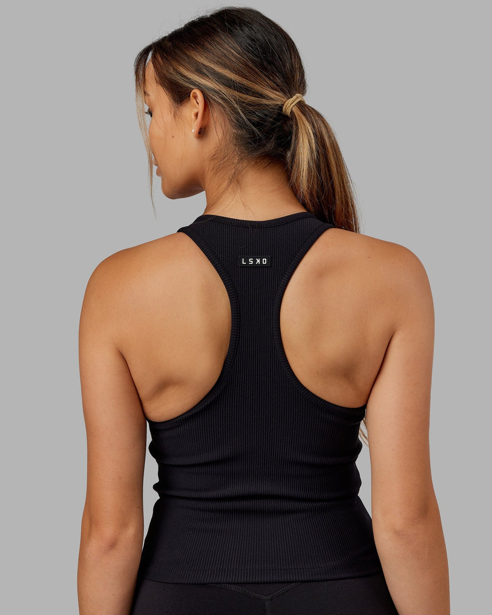 POSE Ribbed Seamless Tank Black