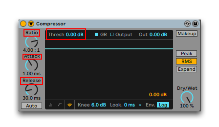 Ableton Compressor Settings For Mixing Kick Drum