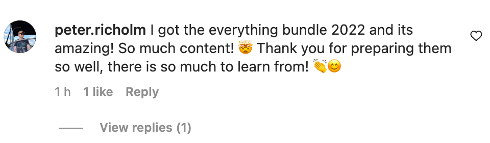 I got the everything bundle 2022 and its amazing! So much content! & Thank you for preparing them so well, there is so much to learn from!