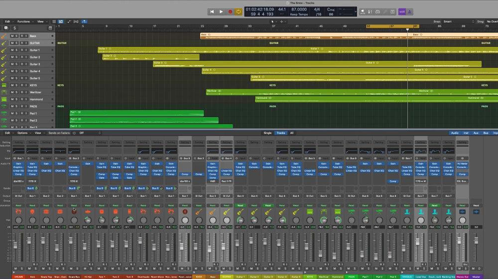 Logic Pro X Session