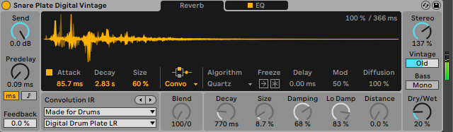 How To Make Fatter Drums Add Reverb Ableton
