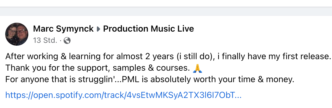 After working & learning for almost 2 years (i still do), i finally have my first release.  Thank you for the support, samples & courses. A For anyone that is strugglin'..PML is absolutely worth your time & money.