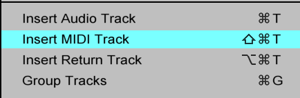 Create Midi Track on Ableton