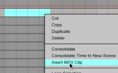 Insert Midi Clip on Ableton