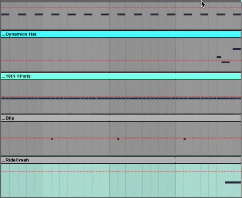 ride cymbal midi track