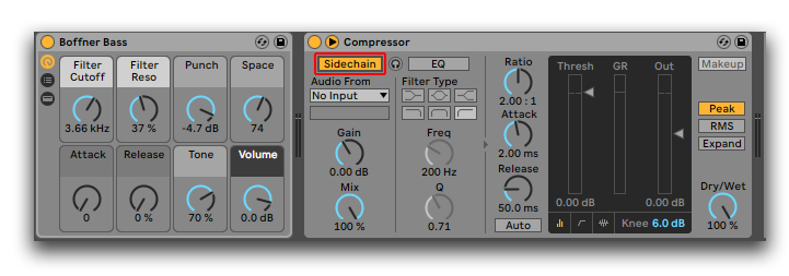 how to sidechain in ableton