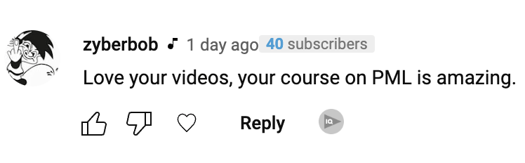 Student Testimonials: Love your videos, your course on PM is amazing.