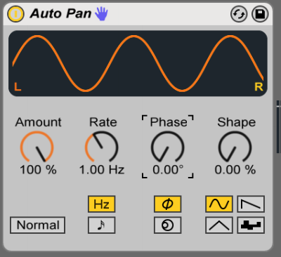 auto pan ableton