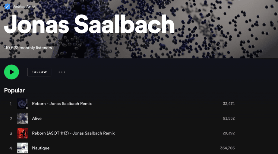 Jonas Saalbach spotify