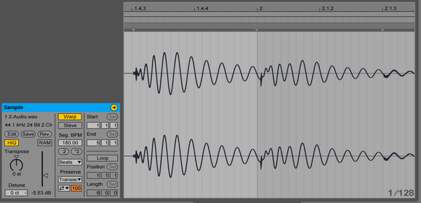 Ableton Live 9.5 more precise waveforms