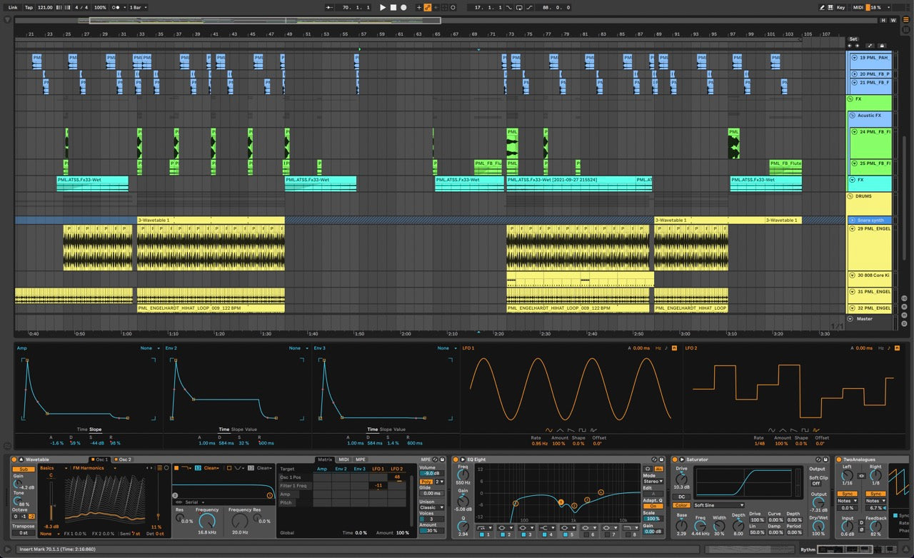 Miombo Template showing wavetable sound design