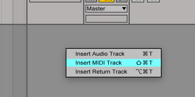 insert midi track ableton