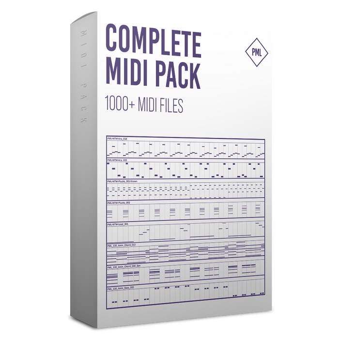 MIDI COMPLETE PACK, Chord Progressions, Melodies, Plucks | PML