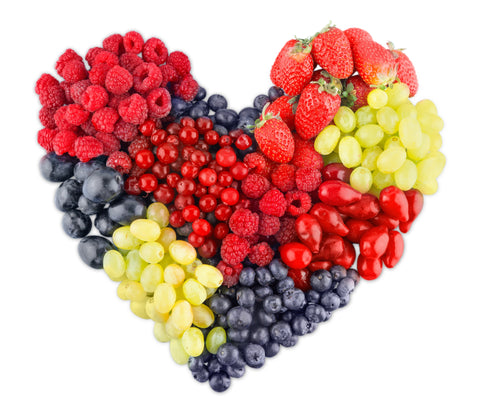 heart shaped fruit selection