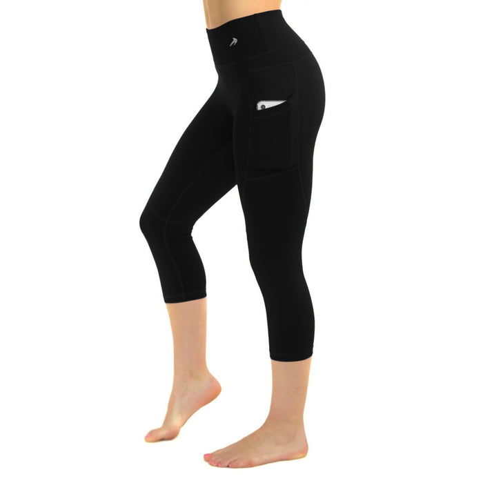 compressionZ compression capri Leggings for Women - Yoga capris, Running  Tights, gym Pants (camo Black WPockets, X-Large)