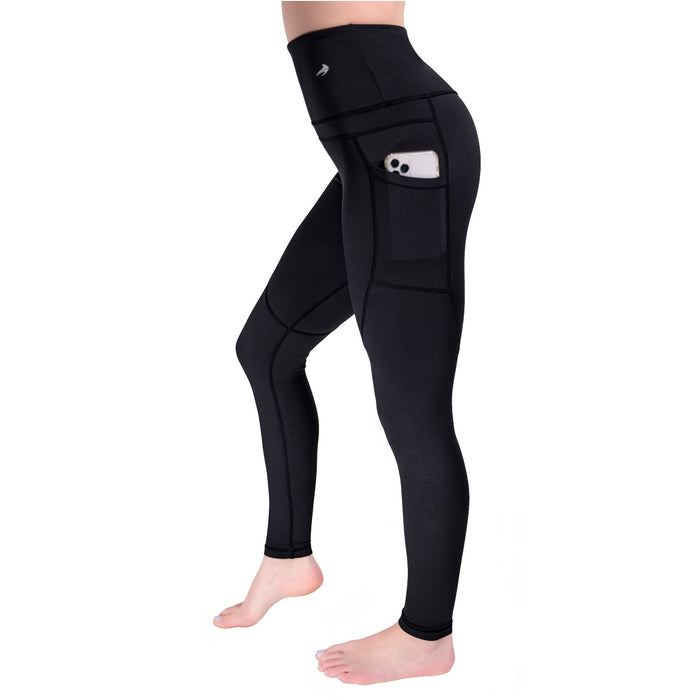 COOLOMG Knee Padding Yoga Pants Compression Workout Leggings with Side –  COOLOMG - Football Baseball Basketball Gears