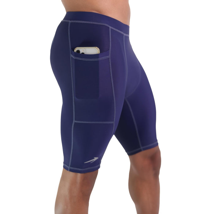 Blizzard Men's Compression Shorts, Blue