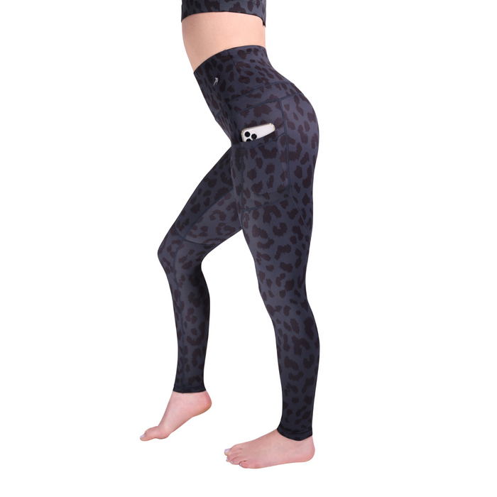 Womens Sports Leggings, Compression Leggings With Leopard Print