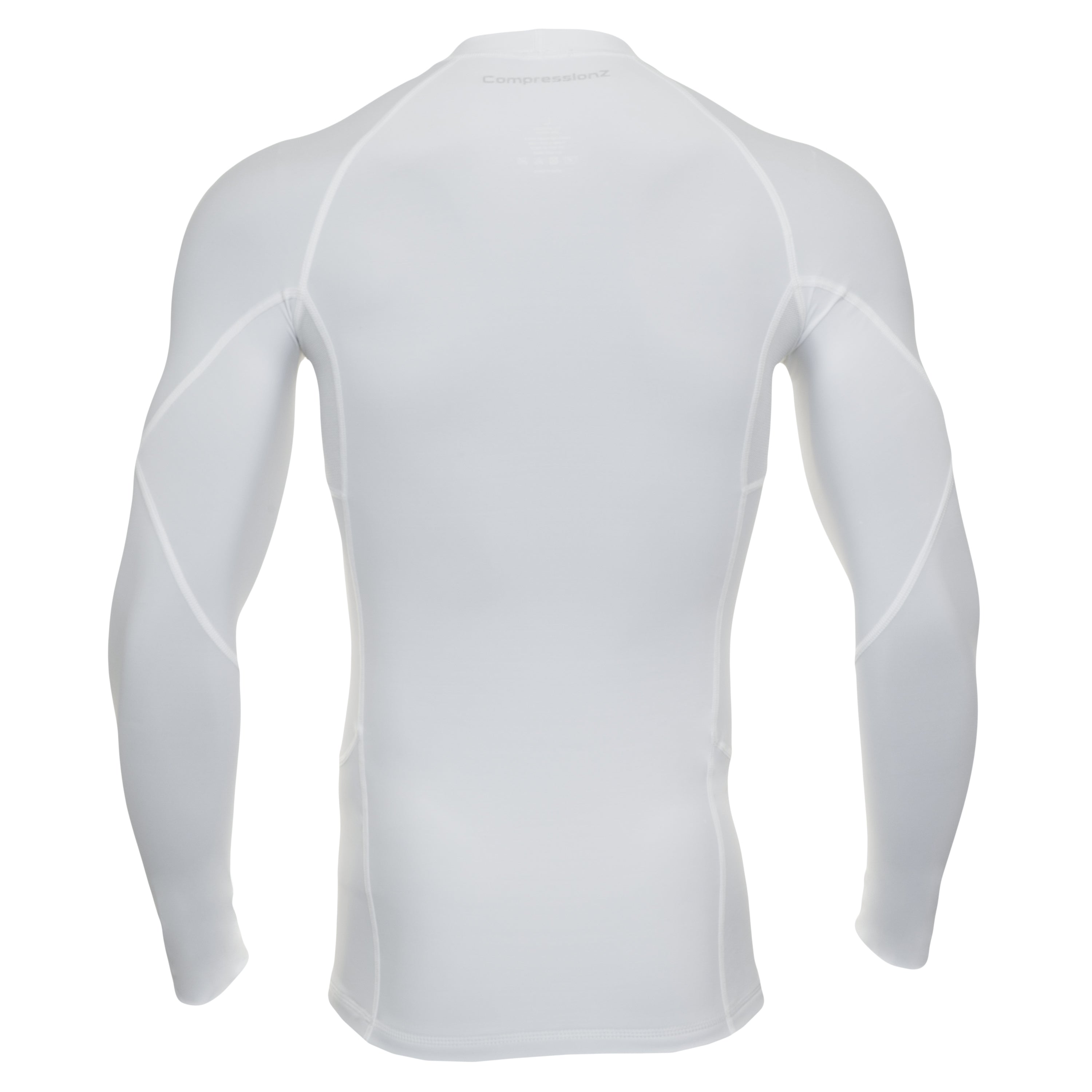 Men's Compression Long Sleeve Shirt - White – CompressionZ