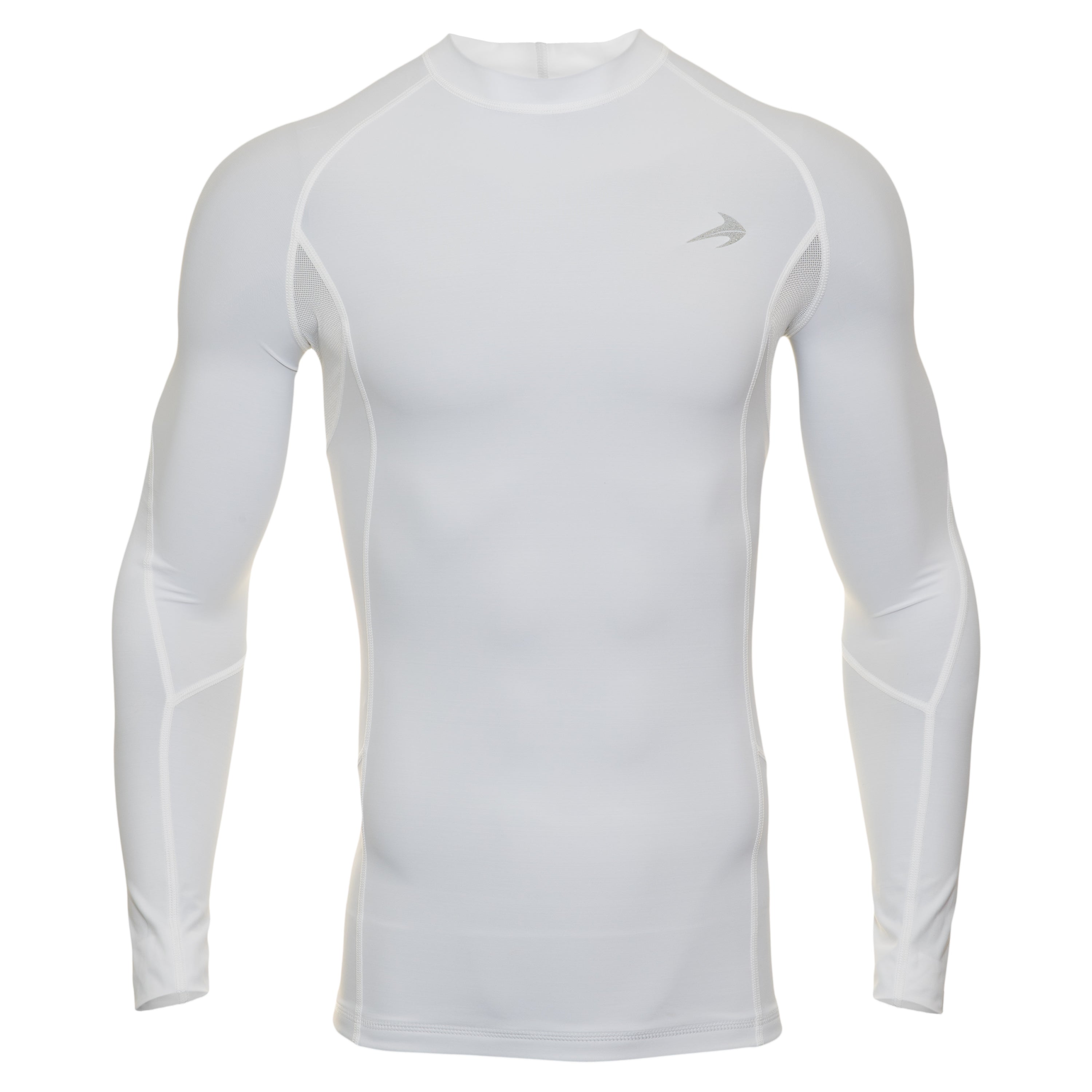 Men's Compression Long Sleeve Shirt White CompressionZ