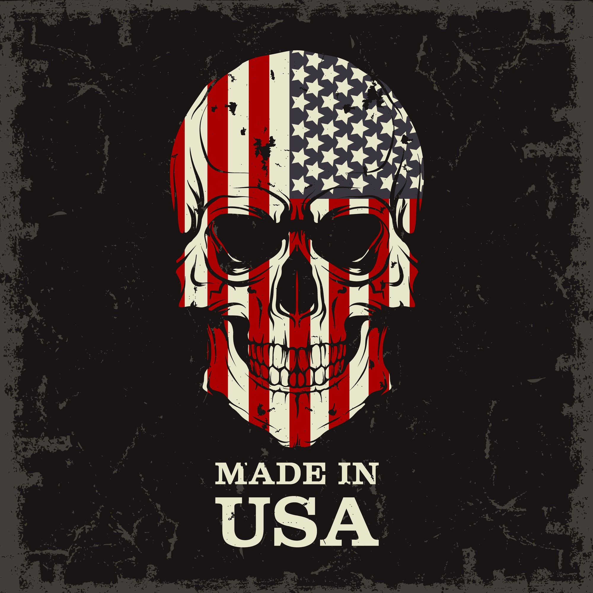american flag skull t shirt