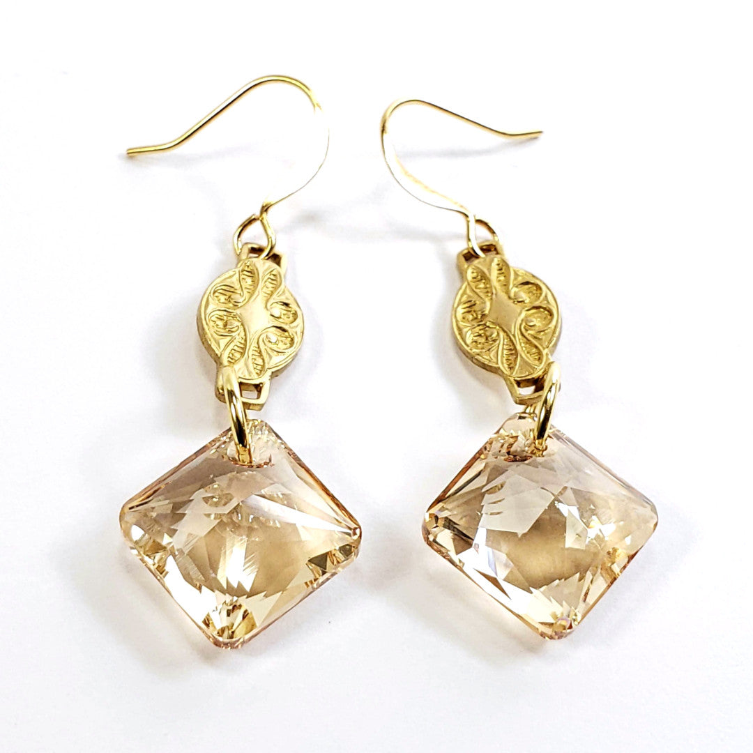 Golden Princess Drop Earrings