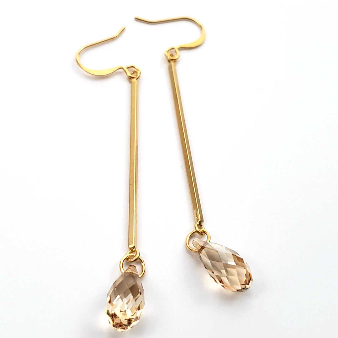 Swarovski Golden Crystal Earrings